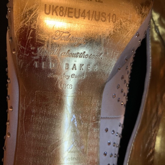 Ted Baker Rhinestone Studded Platform Heels - Picture 8 of 8